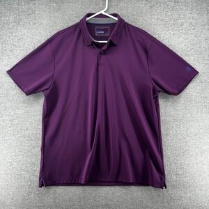 Twillory Athleisure Polo Golf Shirt Men Size XXL Purple Short Sleeve Performance